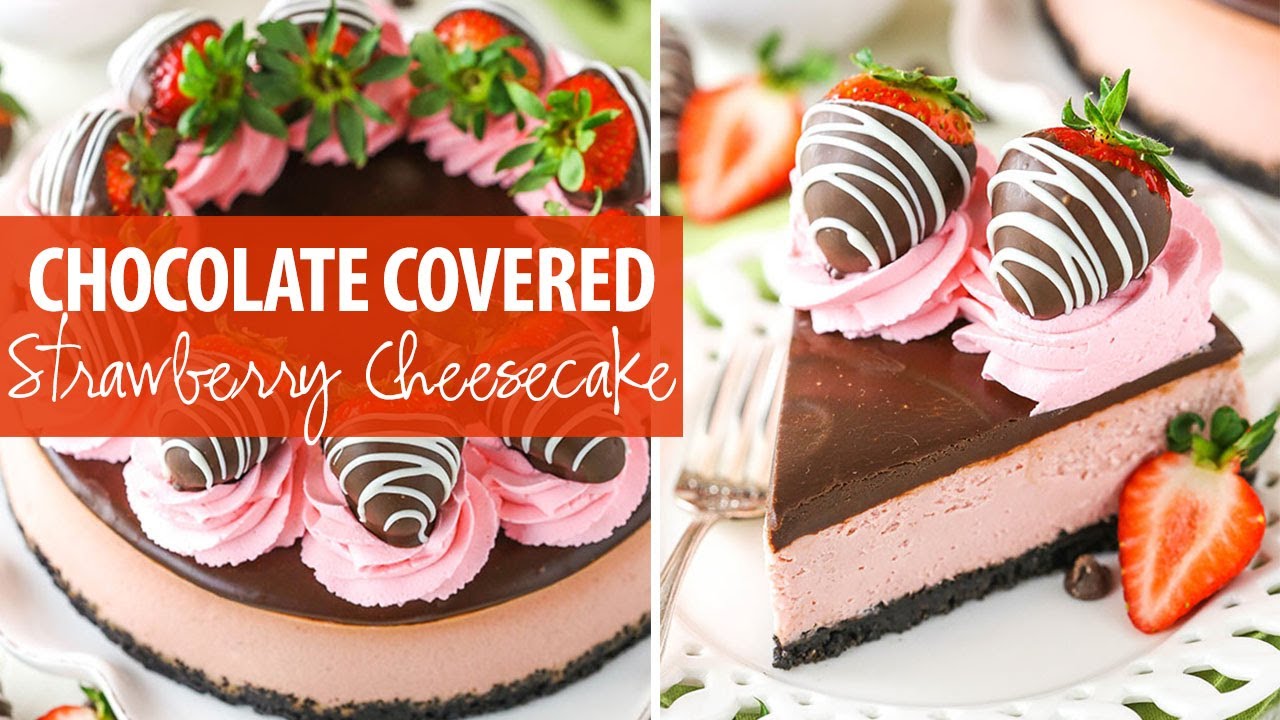 Irresistible Chocolate Covered Strawberry Cheesecake
